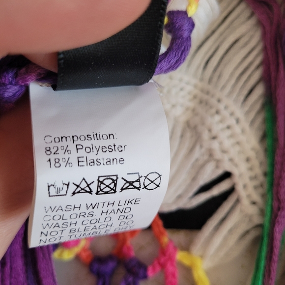 Crochet Ombre Fringe Swimsuit Cover up Shein Curve XL - Picture 7 of 7